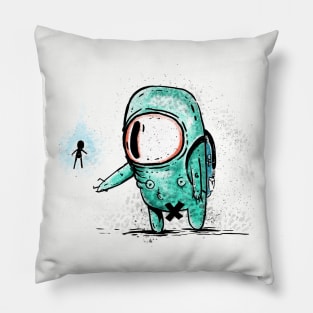 scary little green men Pillow