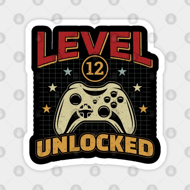 12th Birthday Level 12 Unlocked Video Gamer Magnet by aneisha