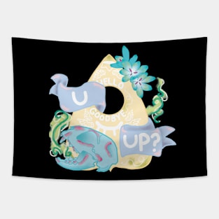 U Up? Yellow Planchette Tapestry