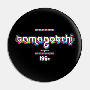 Tamagochi 1990 ColorGroove Retro-Rainbow-Tube nostalgia (wf) Pin