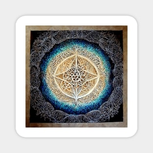 Metatron Fractal Mandala Zentangle Magnet