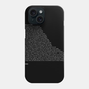 George Clooney Quotes Phone Case