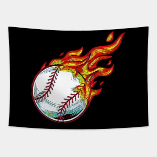 Baseball - Fire Ball Tapestry