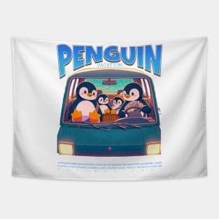 penguin family vacation Tapestry