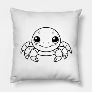 Cute Baby Crab Animal Outline Pillow