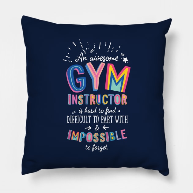 An awesome Gym Instructor Gift Idea - Impossible to Forget Quote Pillow by BetterManufaktur