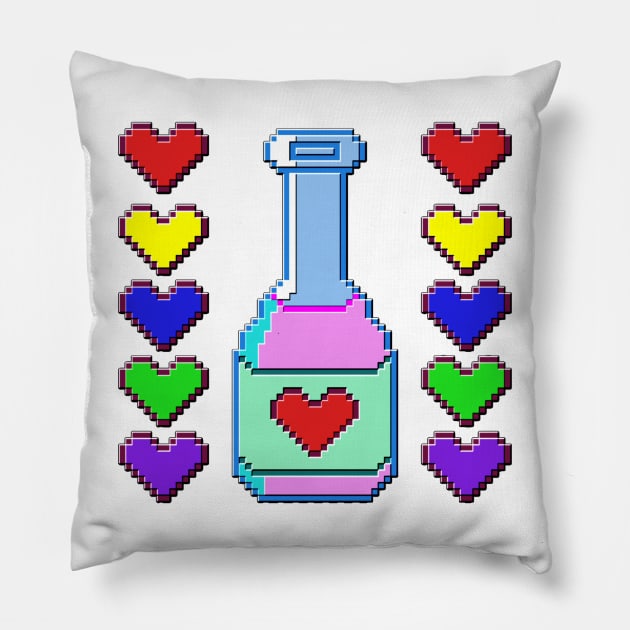 Healing Potion Pillow by RD Doodles