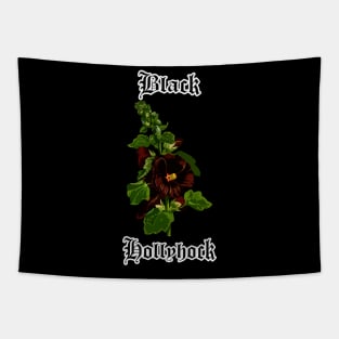 Black hollyhock – Gothic flowers Tapestry