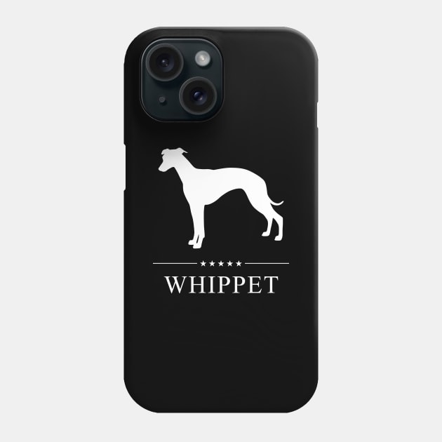 Whippet Dog White Silhouette Phone Case by millersye