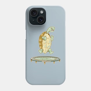 Tortoise on the trampoline Phone Case