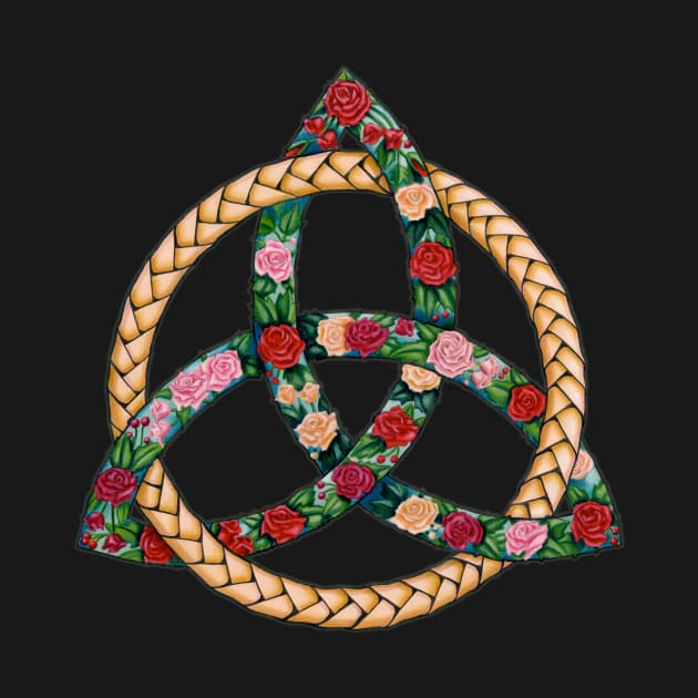 Celtic Roses Trinity Symbol (Irish Knot) by Colette