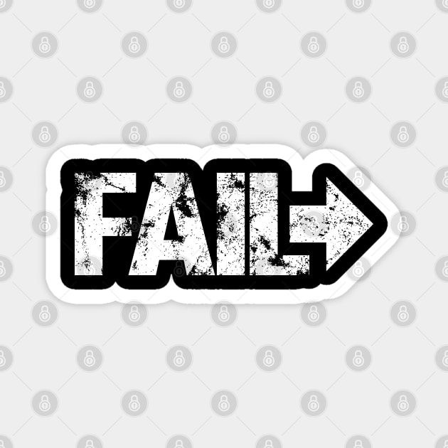 Fail Forward (White) Self Motivation Magnet by Bunny Prince Design