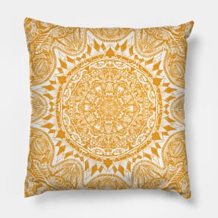 Orange mandala pattern Pillow