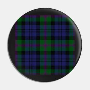 Scottish Orkney Tartan in Green+Purple Pin