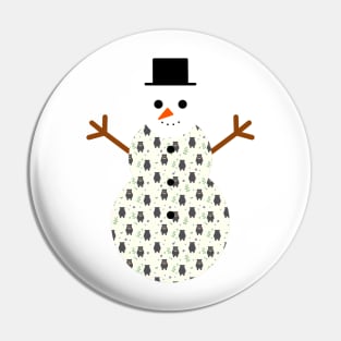 bear snowman Pin