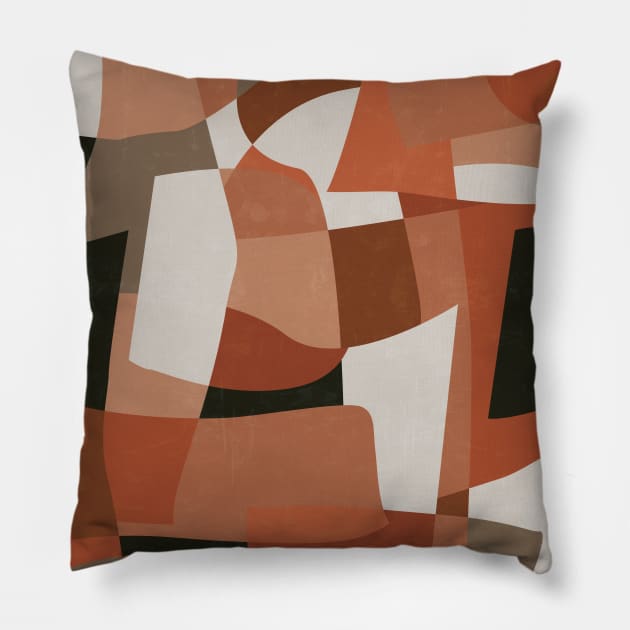 Nomade Abstraction / Mid Century Shapes Pillow by matise