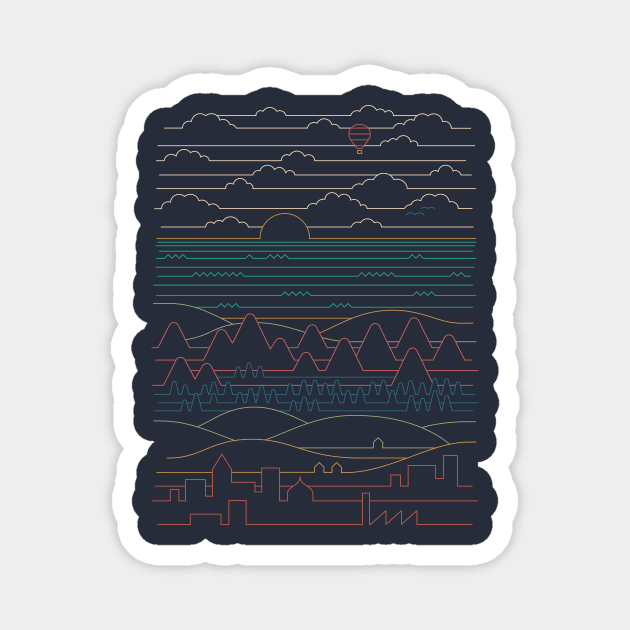 Linear Landscape Magnet by Thepapercrane