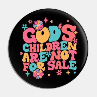 Jesus Christ Gods Children Are Not For Sale Christian Faith Pin