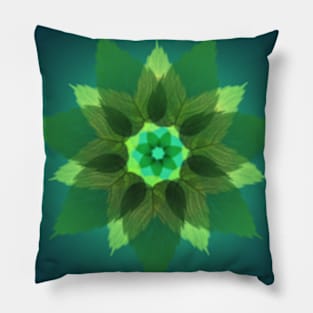 Green Flower Pillow