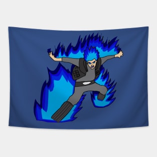 Blue Flame Power Tapestry