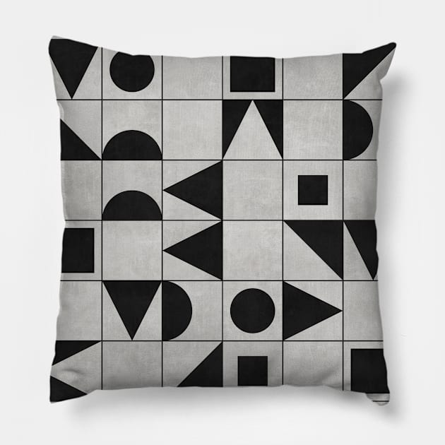 My Favorite Geometric Patterns No.12 - Grey Pillow by ZoltanRatko