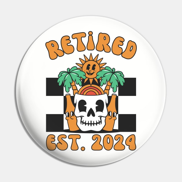 Retired 2024, Vintage Retirement Party Gift, Grandma Pin by WaBastian