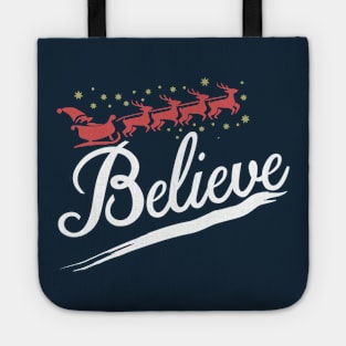 Believe Christmas Santa Claus Kids Adult Gift Tote