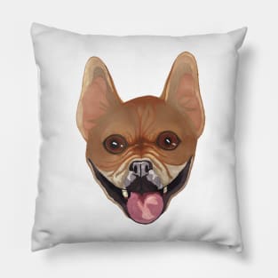 Grinning Bulldog Pillow