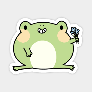 Frog with flowers Magnet