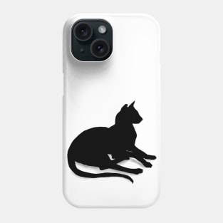 Oriental Cat Silhouette Phone Case