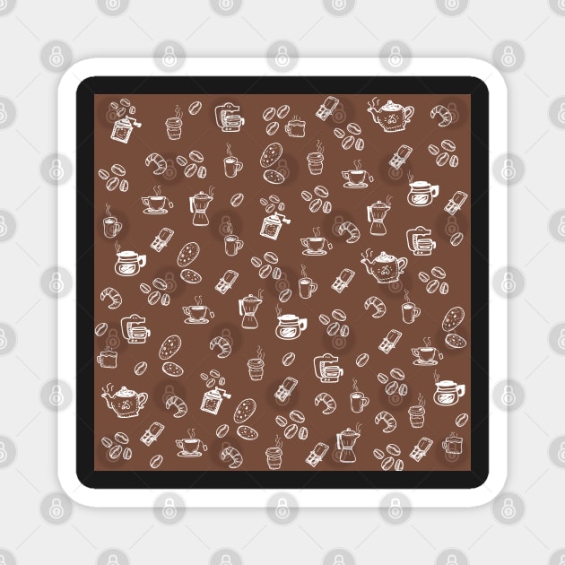 Coffee pattern Magnet by SamridhiVerma18