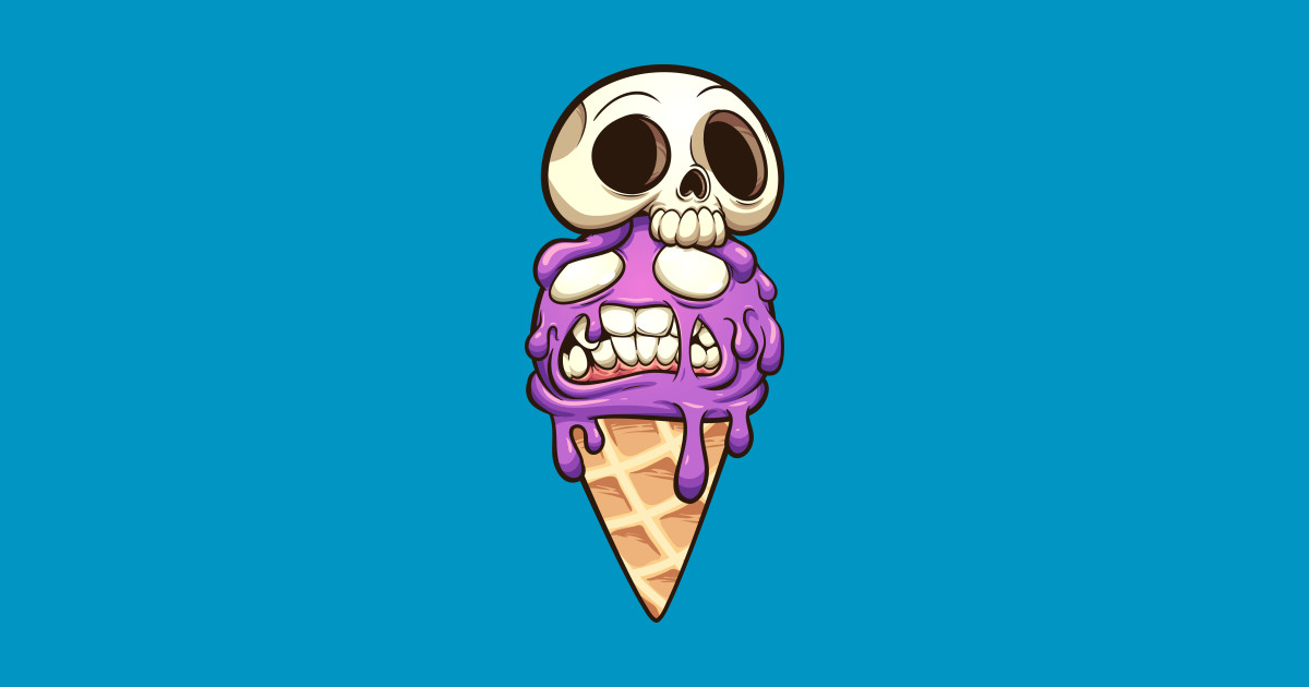 Zombie Ice Cream Ice Cream Sticker TeePublic