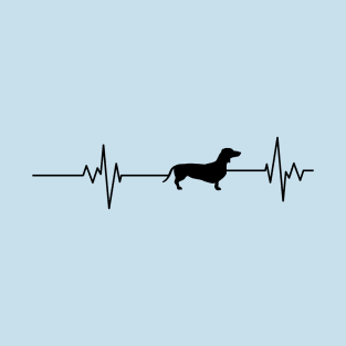 Dachshund Love Heartbeat Design for Dog Lovers T-Shirt