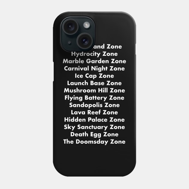 Sonic 3 & Knuckles Zones Phone Case by Starpost