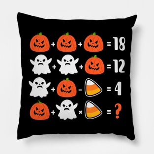 Math Teacher puzzle hallween Pillow