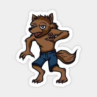 Cute Anthropomorphic Human-like Cartoon Character Wolf in Clothes Magnet