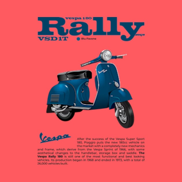 Vespa 180 Rally | Blu Pavone by wespe