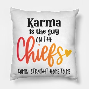 Karma is the guy on the Chiefs Pillow