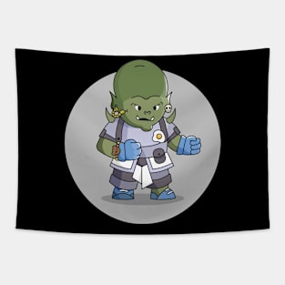 Relic Hunters - Green Orc with Blue Clothes Tapestry