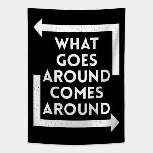 What Goes Around Comes Around - White Tapestry