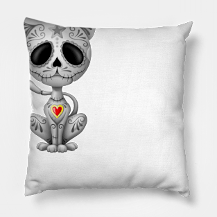 Gray Zombie Sugar Kitten Cat Pillow