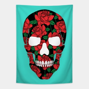 Skull Skeleton Roses Halloween Women Men Boys Girls Tapestry