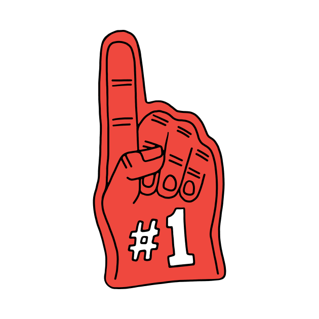 Red Foam Finger Sports by murialbezanson