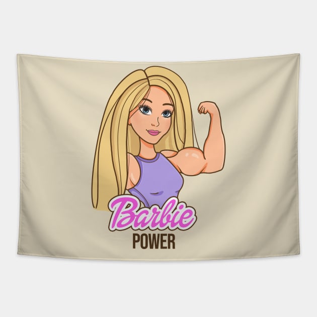 Barbie Power Tapestry by Horrible Bunny