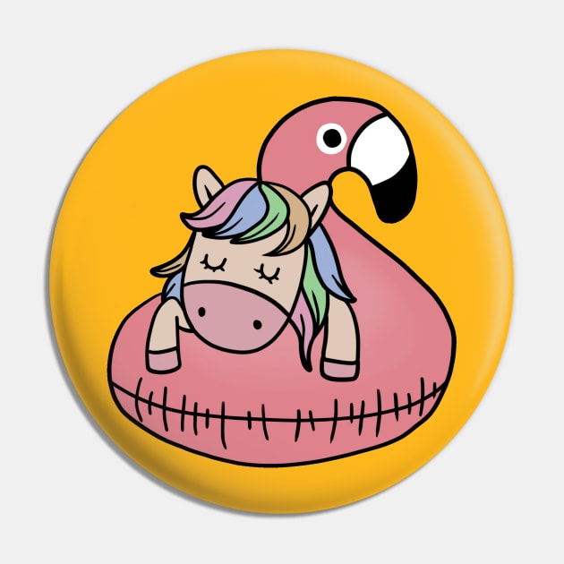 flamingo unicorn Pin by masbroprint