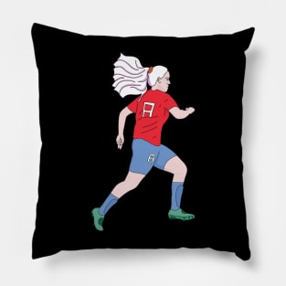 Running Soccer Player Football Pillow