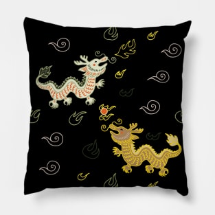 Oriental Dragons Pillow