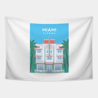 Miami, Florida - Art Deco Tapestry