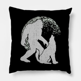 Bigfoot Wolf Moon Pillow