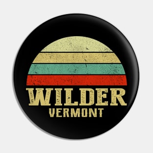 WILDER VERMONT Vintage Retro Sunset Pin